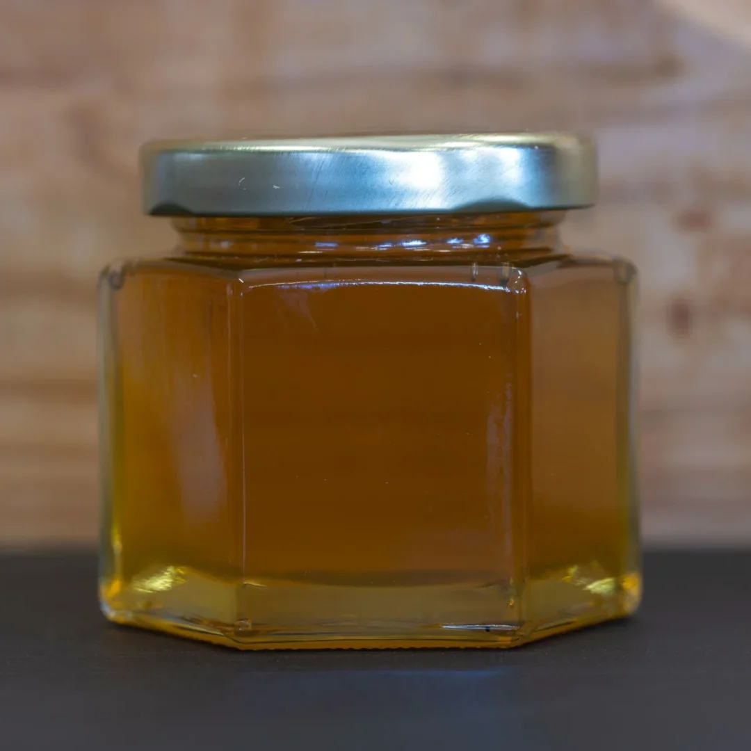 6 Ounce glass honey jar